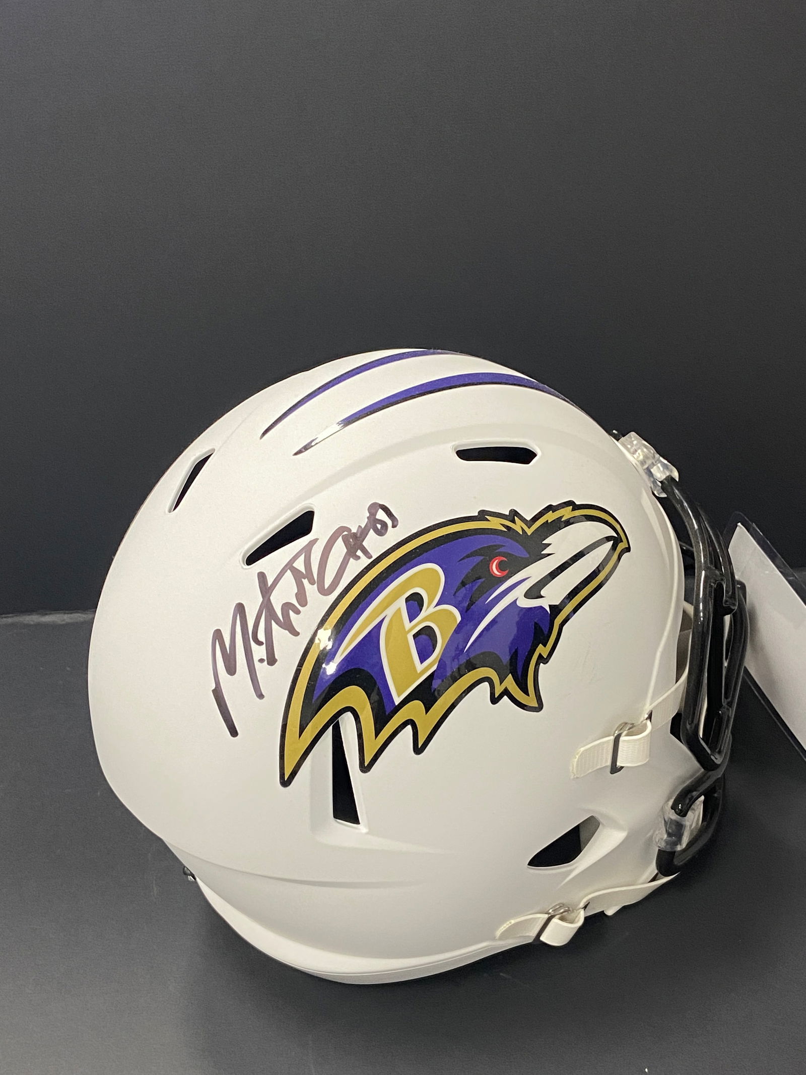 Mark Andrews Signed Ravens Helm JSA witnessed (1 of 3)