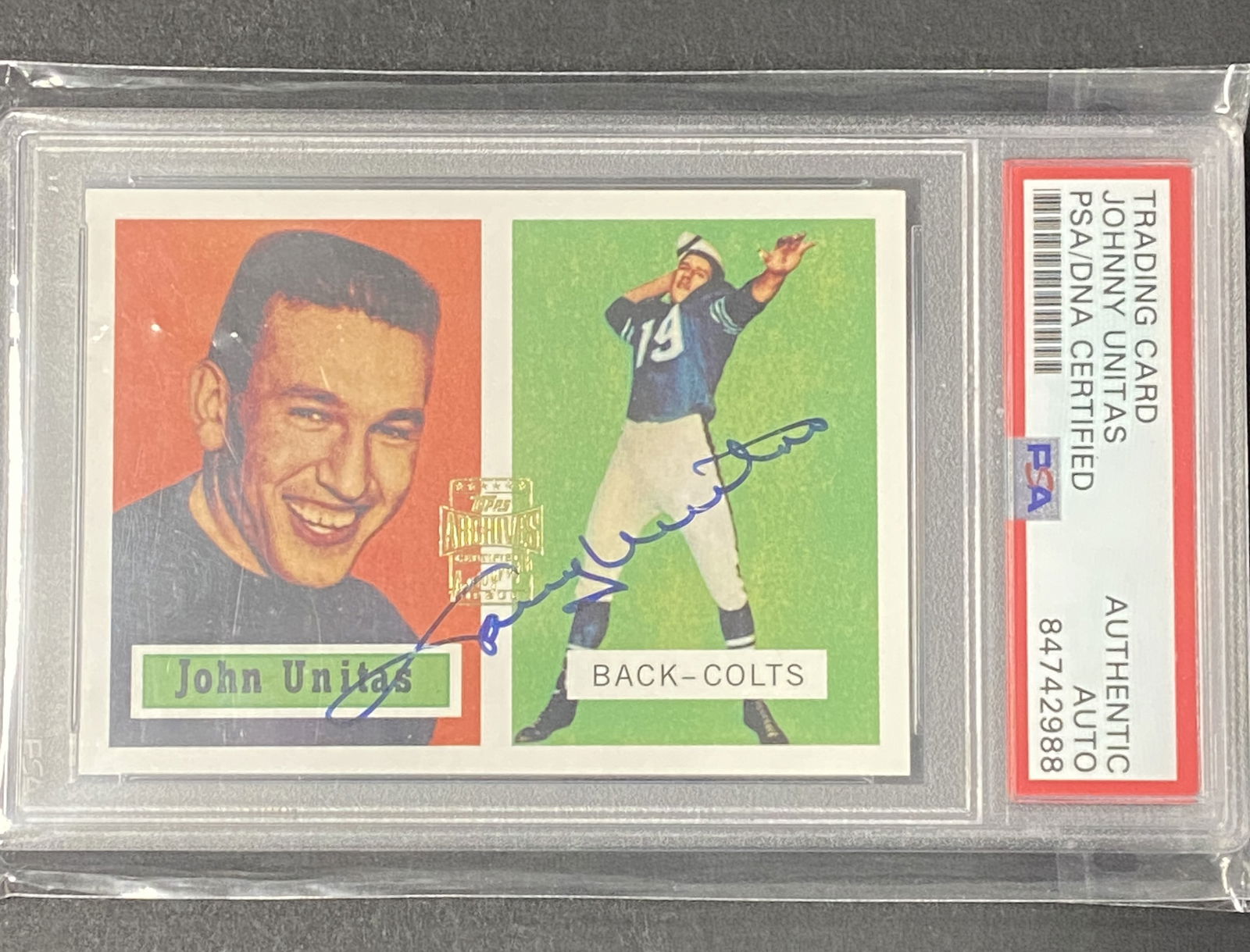 Johnny Unitas PSA Signature card (1 of 1)