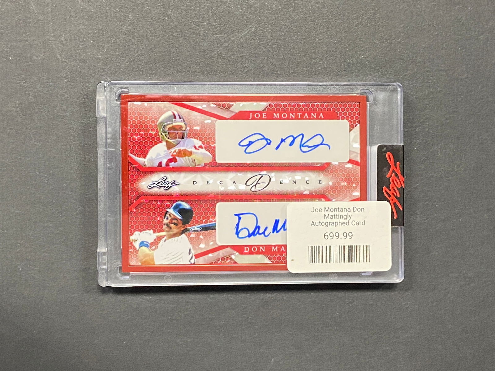 Montana and Mattingly Signed Leaf Sealed card (1 of 2)