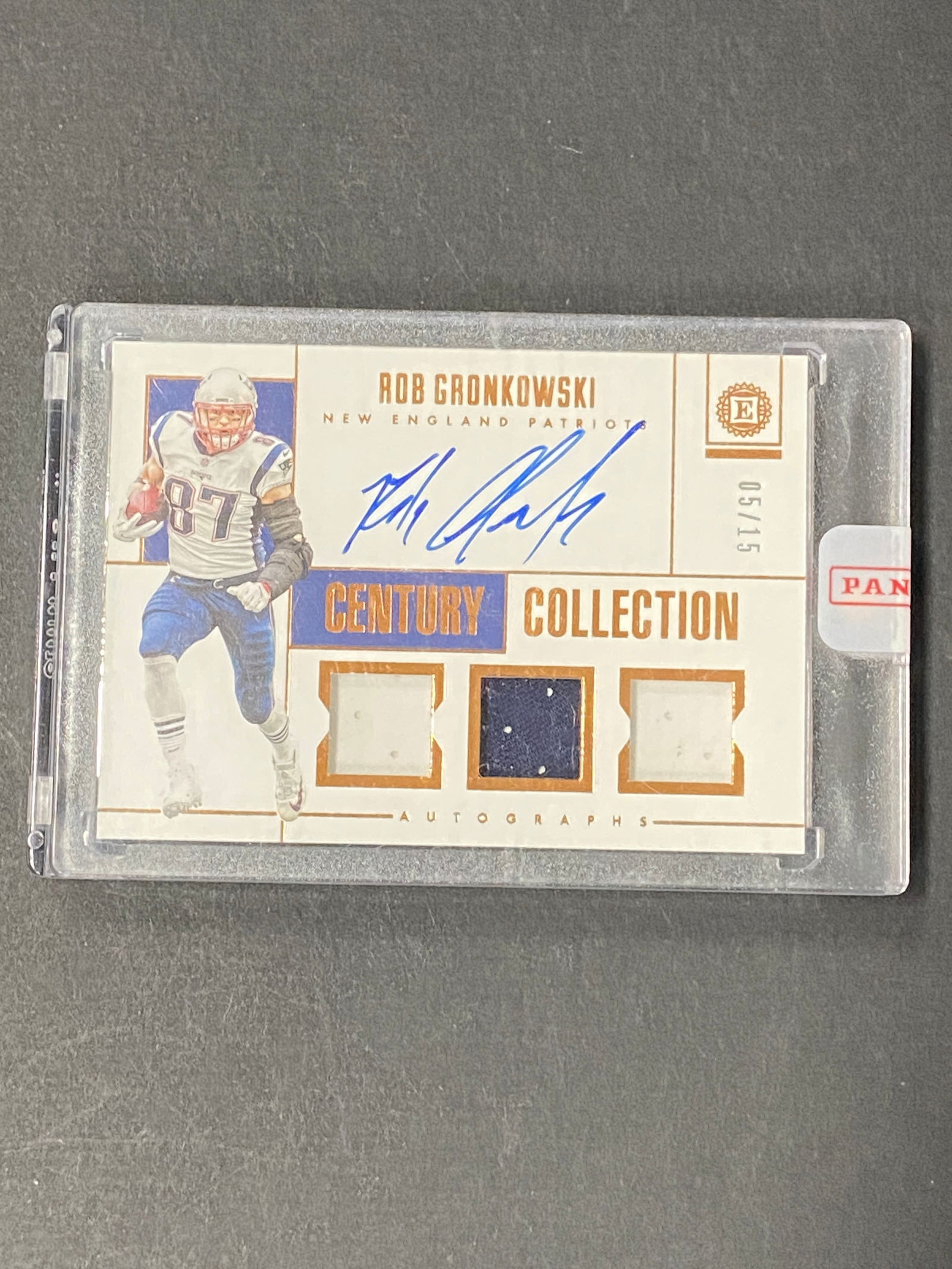 Rob Gronkowski Signed w/Game used material (1 of 2)