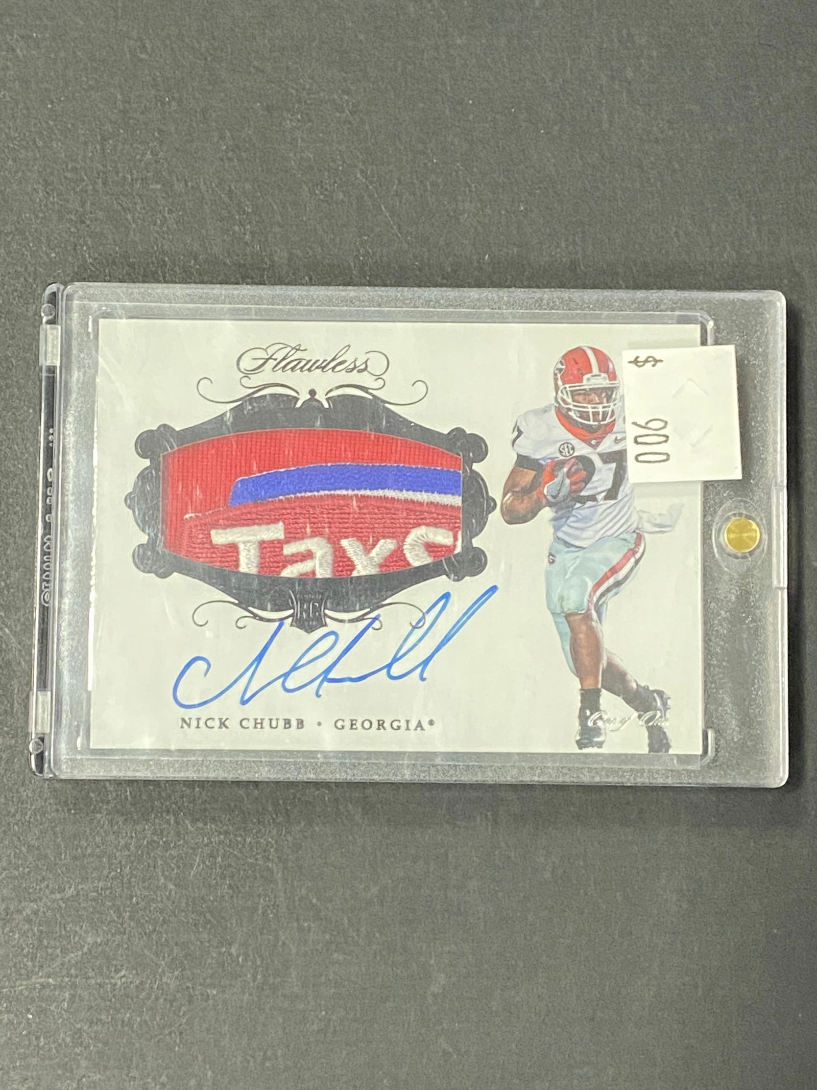 Nick Chubb Flawless Signed with Material (1 of 2)