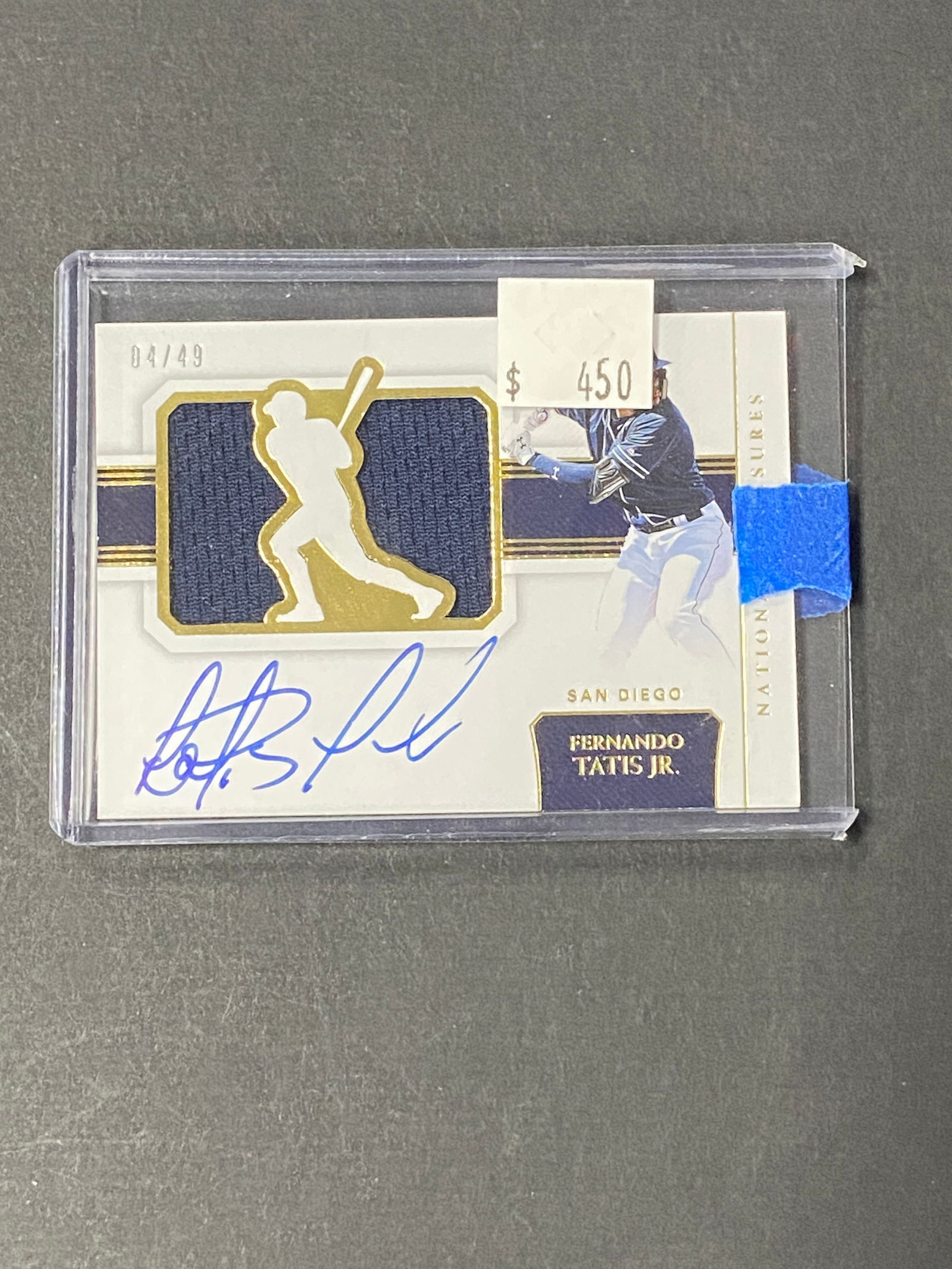 Fernando Tatis Jr. signedw/material (1 of 2)