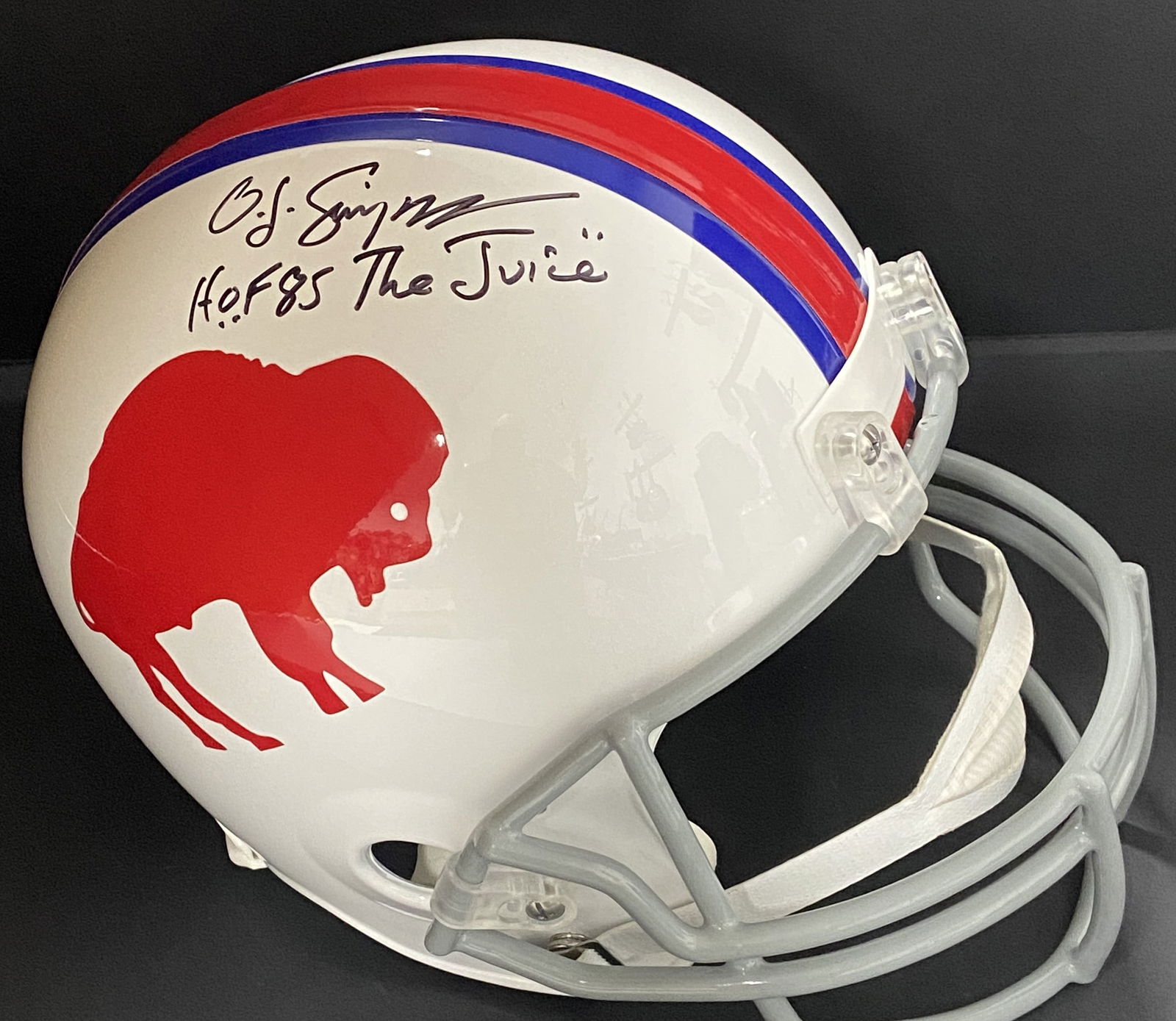 OJ Simpson Signed Bills Helmet JSA (1 of 2)