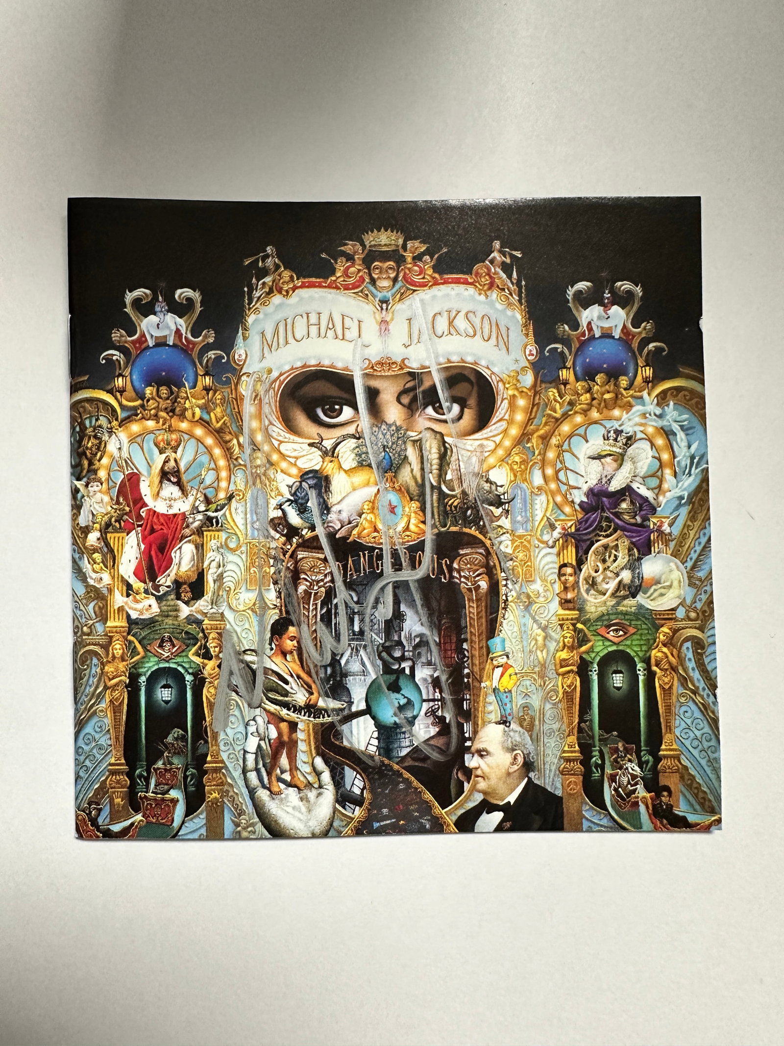 Michael Jackson Autographed Cd Cover (1 of 1)