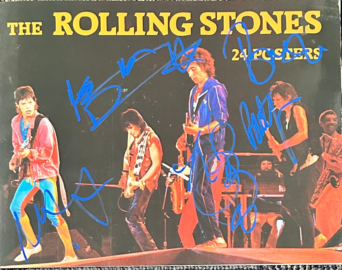 The Rolling Stones Autographed Photo ALBUM Book All 5: Displays are not framed, and can be framed for a cost. Framed items will state they are framed in the name of the item. All signed items come with a COA. All items now come with a 3rd Party COA from P