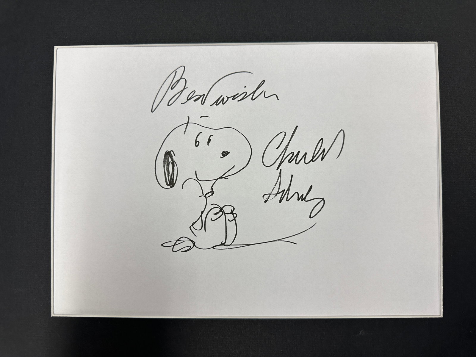 Snoopy Autographed Hand Drawn Snoopy Sketch: Displays are not framed, and can be framed for a cost. Framed items will state they are framed in the name of the item. All signed items come with a COA. All items now come with a 3rd Party COA from P