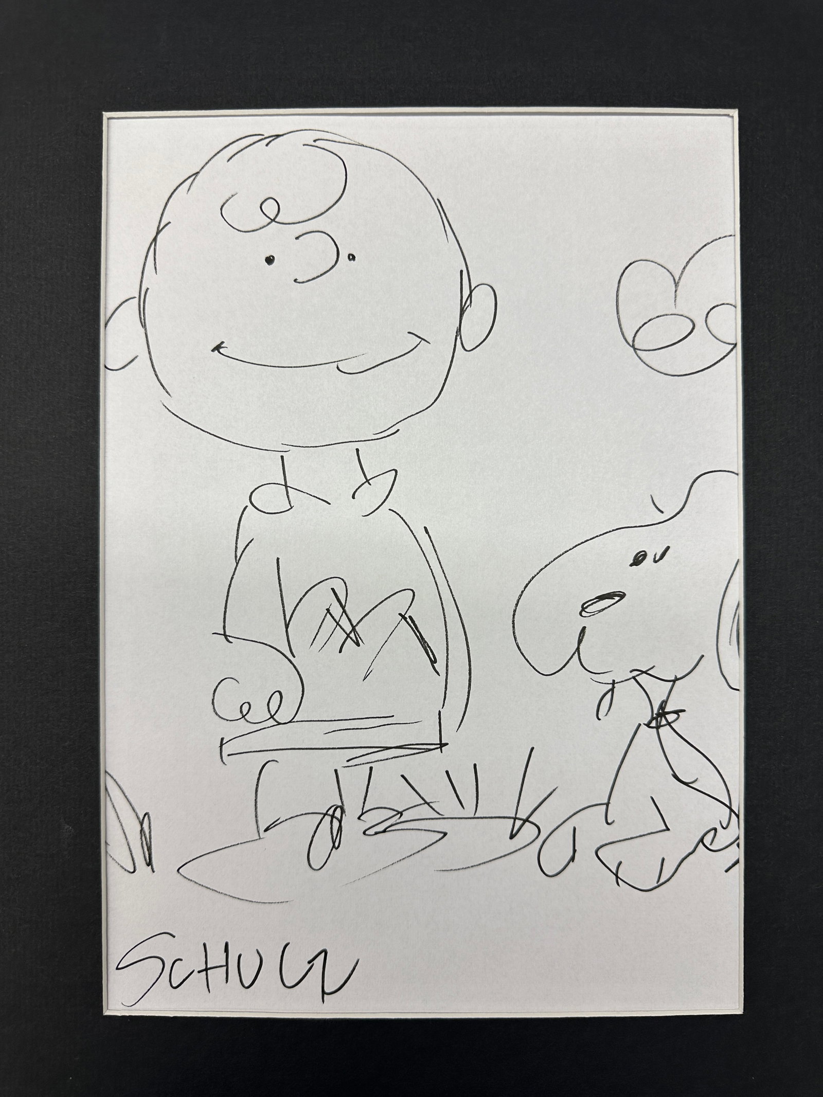 Charlie Brown Snoopy Hand Drawn Sketch: Displays are not framed, and can be framed for a cost. Framed items will state they are framed in the name of the item. All signed items come with a COA. All items now come with a 3rd Party COA from P