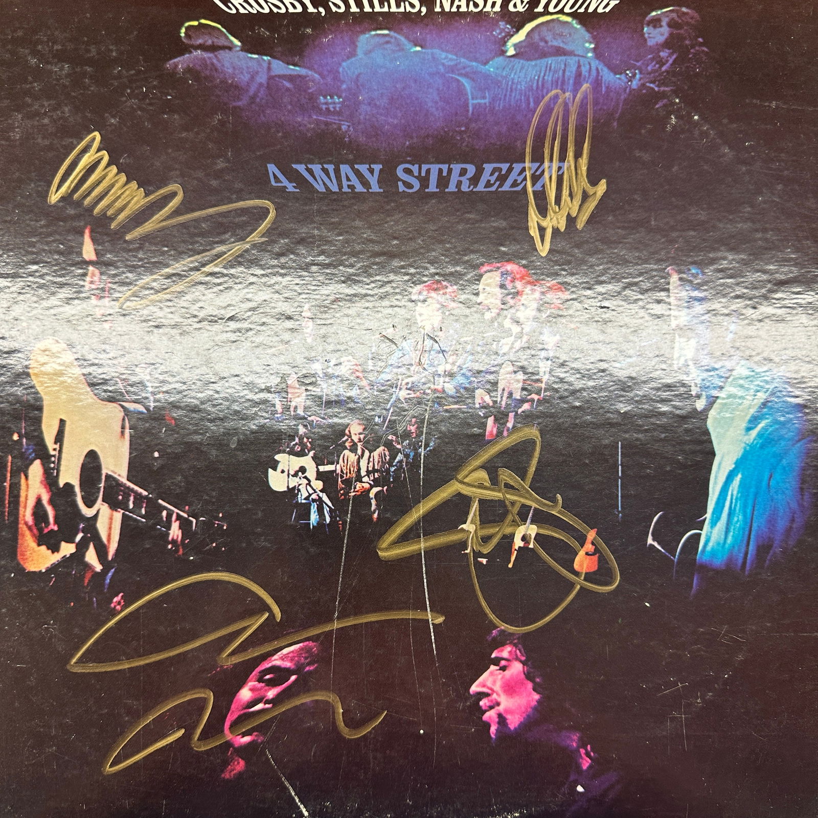 CSNY Autographed ALBUM: Displays are not framed, and can be framed for a cost. Framed items will state they are framed in the name of the item. All signed items come with a COA. All items now come with a 3rd Party COA from P