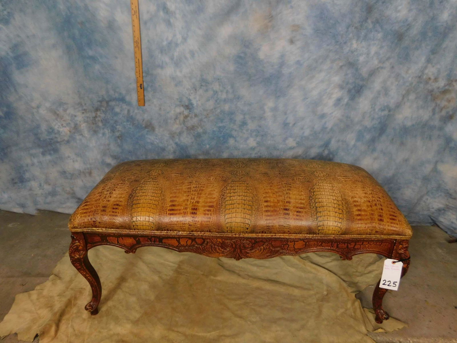 NICE OSTRICH HIDE BENCH (1 of 3)