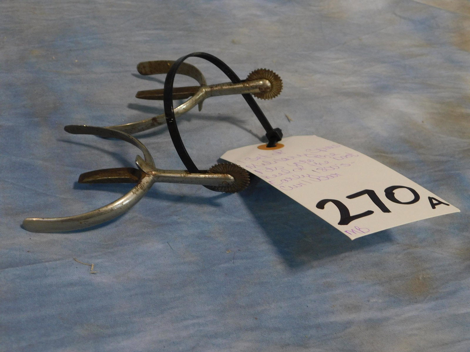 1 SET OF MILITARY SPURS: FITS INTO THE HEEL OF THE BOOT -EARLY 1800'S THROUGH THE CIVIL WAR