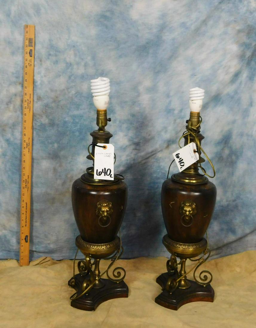 2 LAMPS W/LIONS (2x$) (1 of 1)