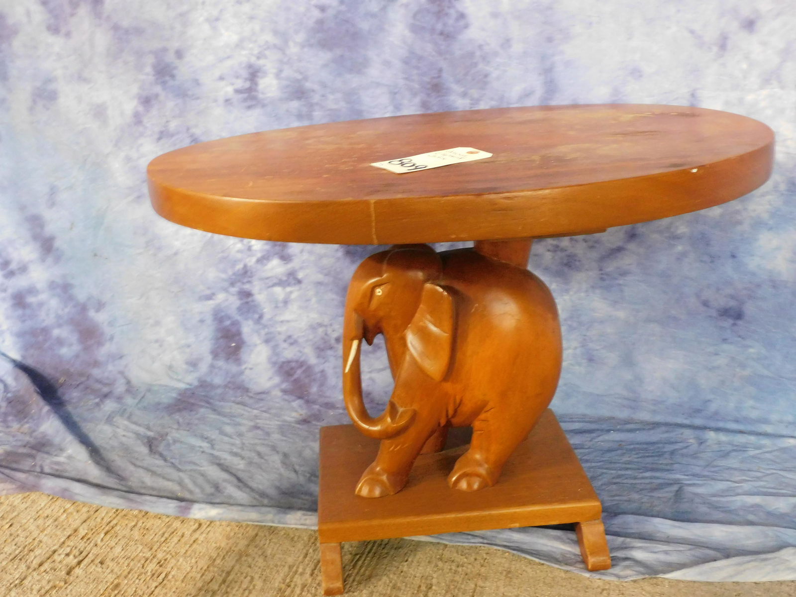CARVED ELEPHANT TABLE (1 of 2)