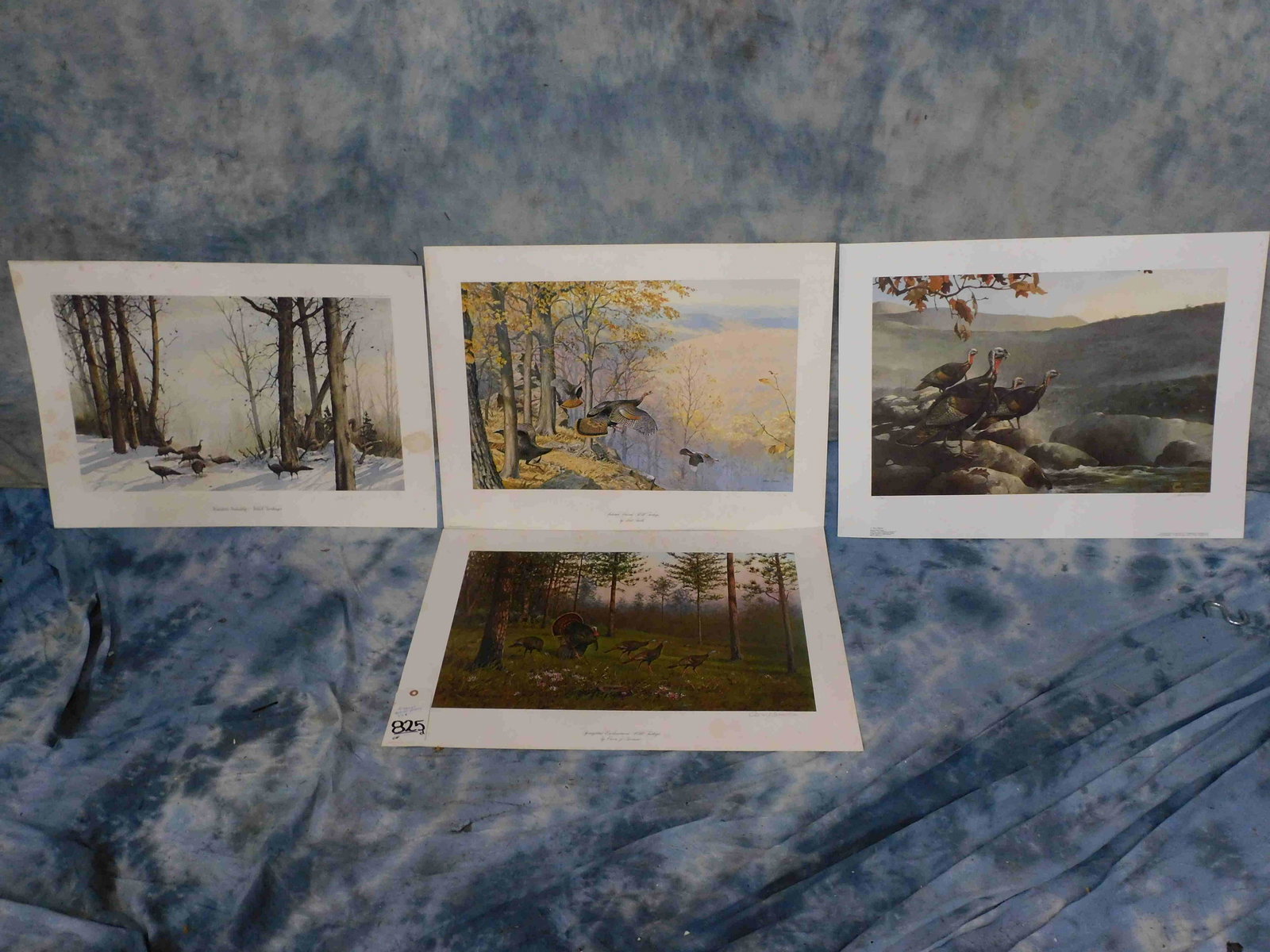 4 ARTIST PRINTS SIGNED & NUMBERED (4x$): 1)WINTER NOBILITY By DAVID HAGENBAUMER 853/950 2)"AUTUMN DESCENT" By NED SMITH 853/950 3)"A NEW DAWN" By MARIO FERNANDEZ 853/980 4)"SPRINGTIME ENCHANTMENT" By OWEN Fi GRONNE 853/950