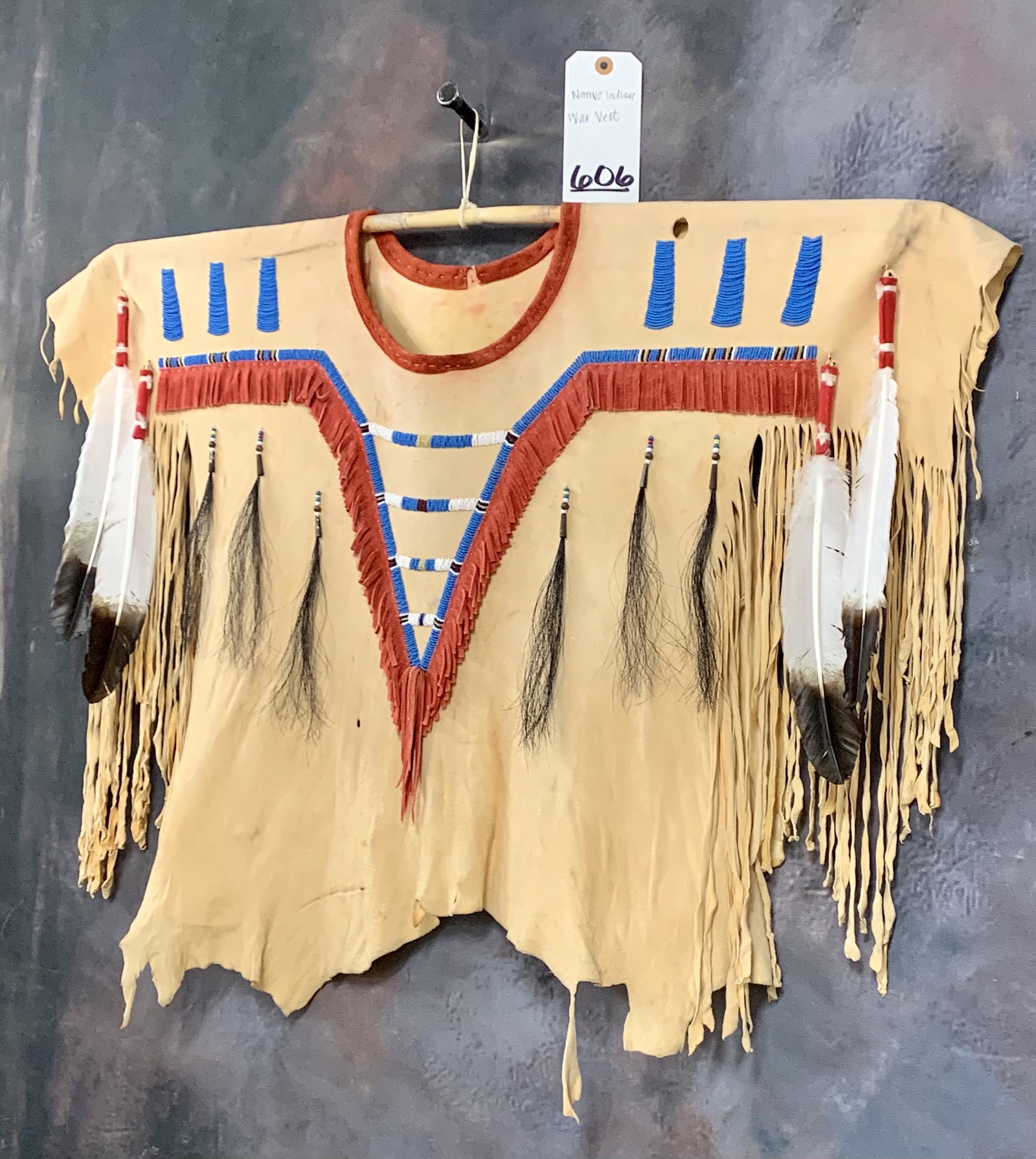 NATIVE INDIAN WAR VEST TAXIDERMY: TAXIDERMY