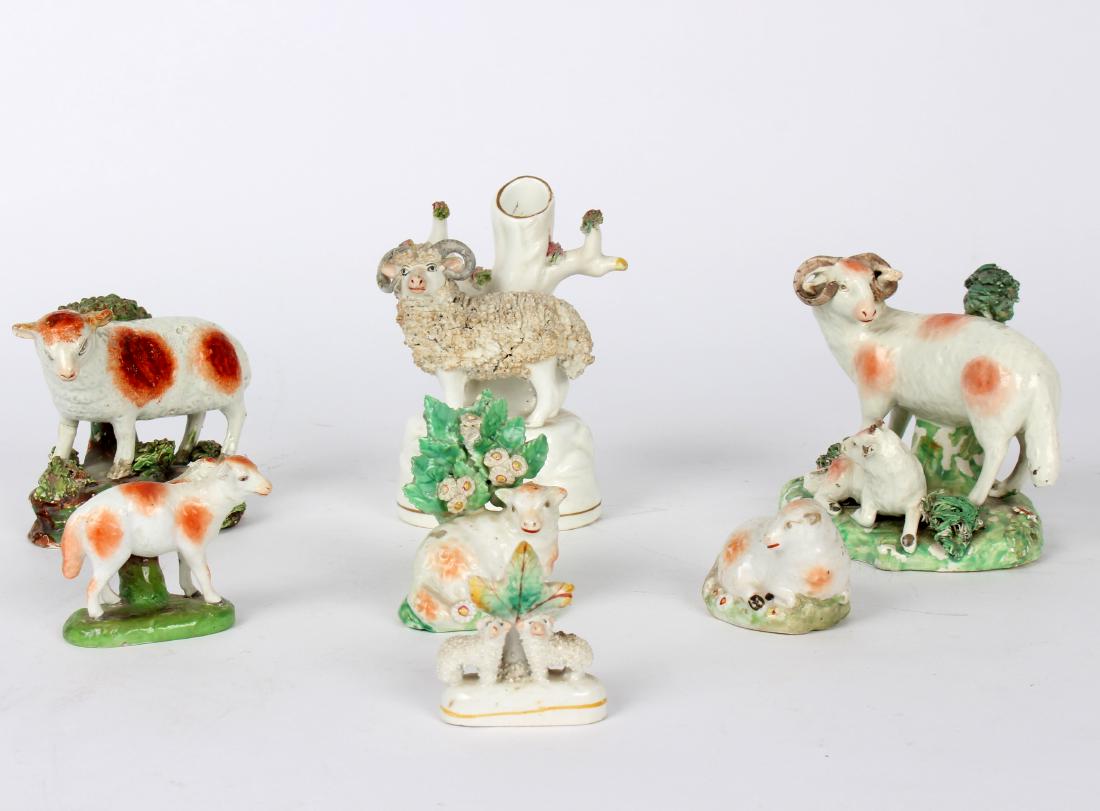 Two Derby models of recumbent sheep, two models of (1 of 2)