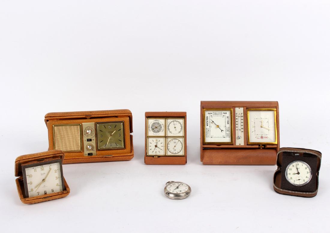 A travel clock, barometer and thermometer by Jaeger Le (1 of 1)