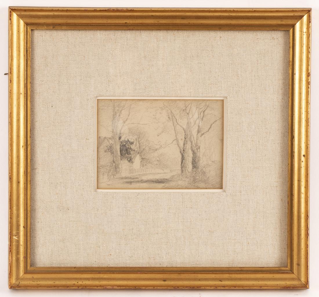 Manner of John Sell Cotman/Country Lane with: Manner of John Sell Cotman/Country Lane with Cottage/pencil drawing, 11.5cm x 16cm