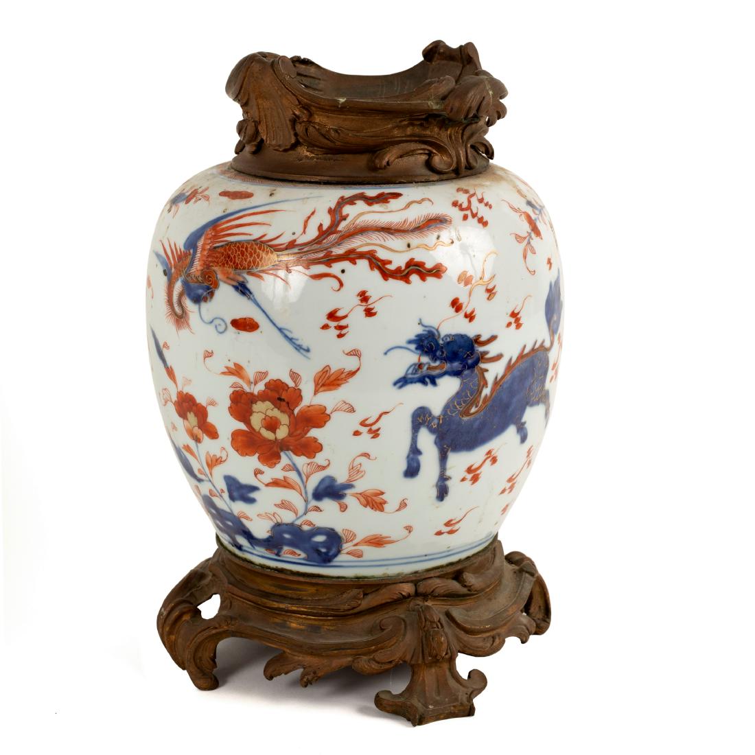 An 18th Century Chinese Imari vase, with later European (1 of 1)
