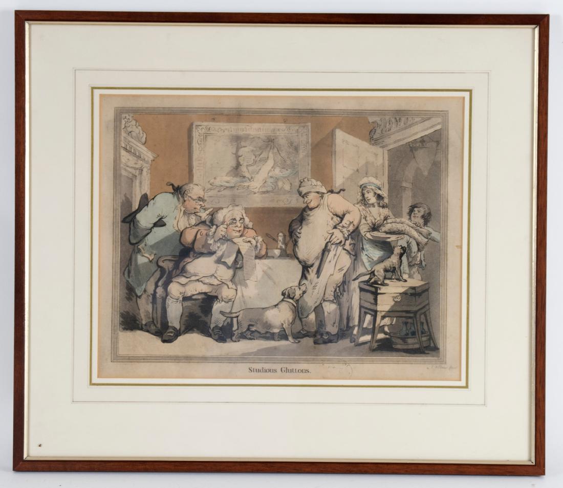 T Rowlandson after S Alken/Studious Gluttons/colour (1 of 3)