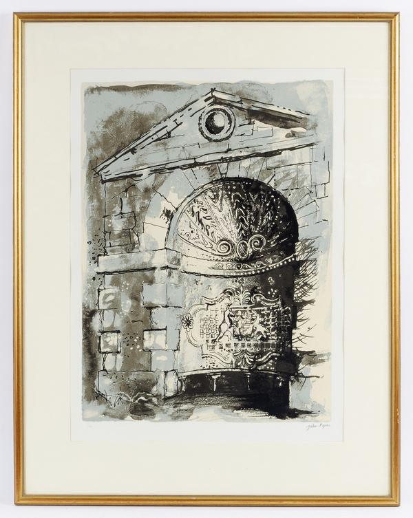 John Piper (British 1903-1992)/The Pebble Alcove,: John Piper (British 1903-1992)/The Pebble Alcove, Stowe/limited edition print 1/70/screenprint, 61cm x 45cm/Provenance: Marlborough Fine Art