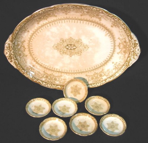 late 1800's English Platter & Butter pats - 3
