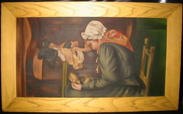 Oil on Canvas Grieving Mother