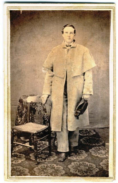 Civil War era CDV Man in Long Coat