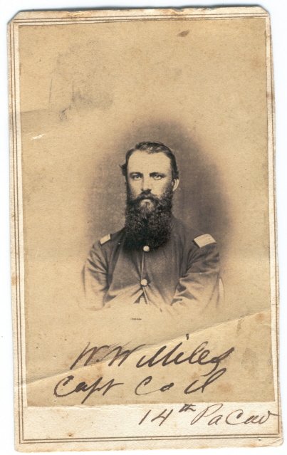 Civil War CDV ID'd Co. I 14th Pa. Cav. Wm. Miles