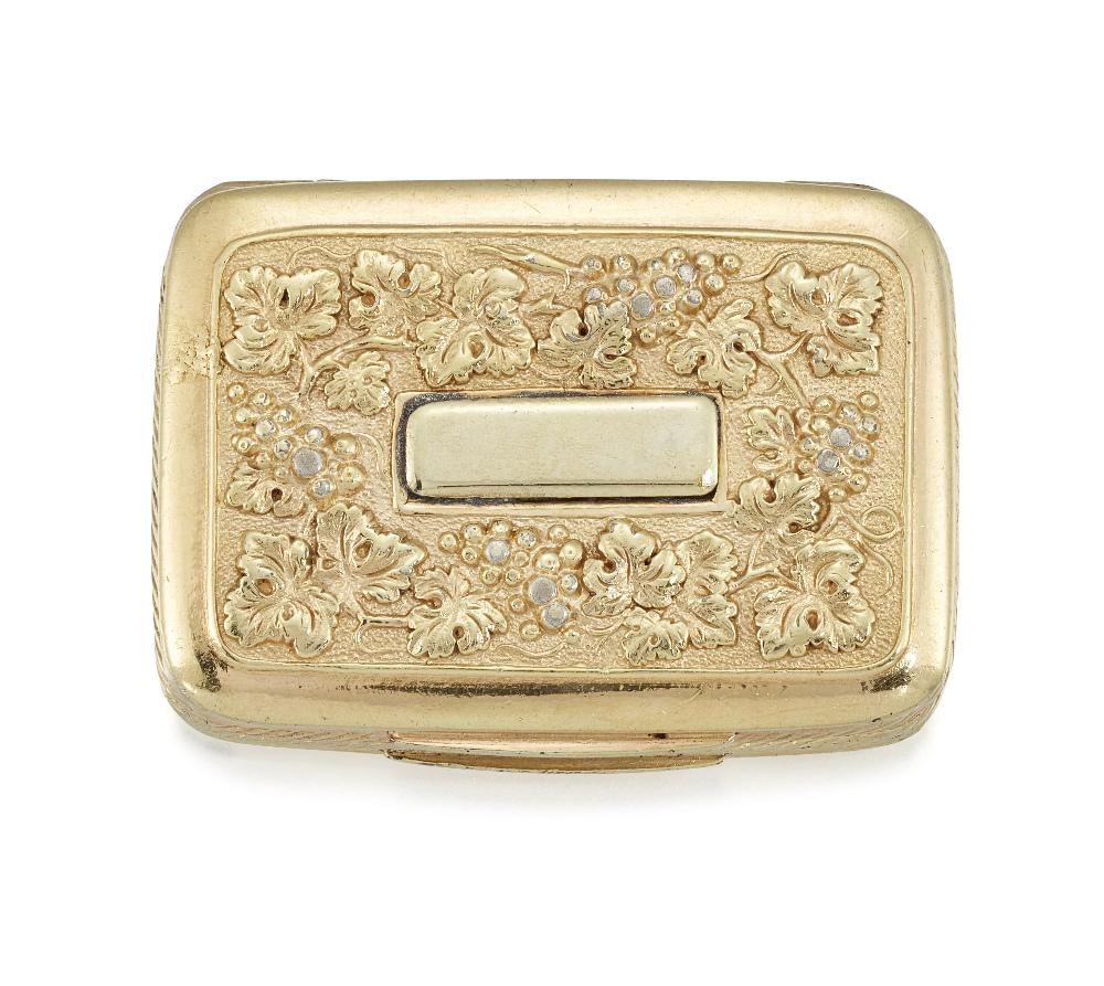 A GEORGE III SILVER-GILT VINAIGRETTE  by Samuel (1 of 2)