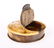AN EARLY 19TH CENTURY HORN SNUFF BOX, circular, - 3