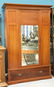 A LATE VICTORIAN MAHOGANY MIRROR-DOOR WARDROBE, with