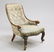 A VICTORIAN SIMULATED ROSEWOOD PARLOUR CHAIR, with