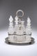 A VICTORIAN SILVER SEVEN-BOTTLE CRUET, by William