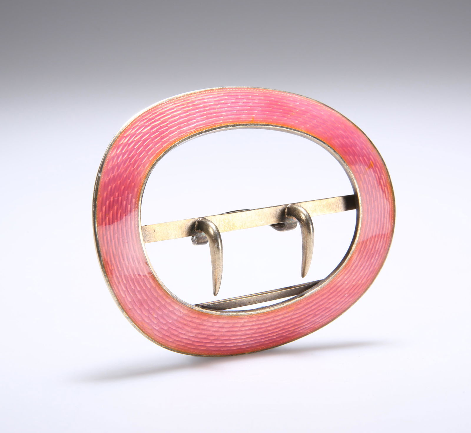 A NORWEGIAN SILVER AND ENAMEL BUCKLE, by Marius Hammer, (1 of 3)