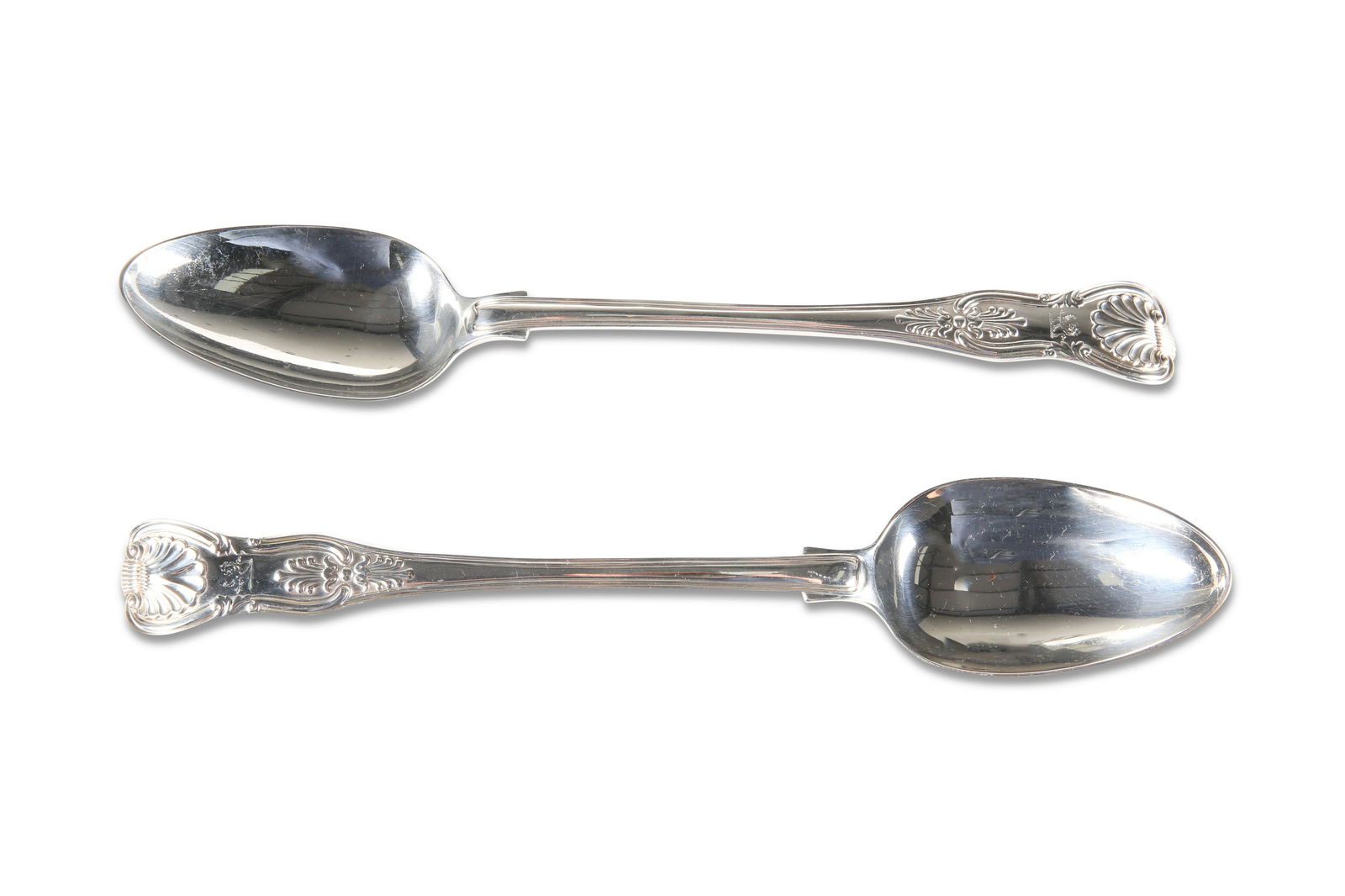 A PAIR OF WILLIAM IV SILVER BASTING SPOONS, by Mary (1 of 2)