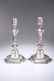 A PAIR OF 18TH CENTURY FRENCH SILVER CANDLESTICKS,