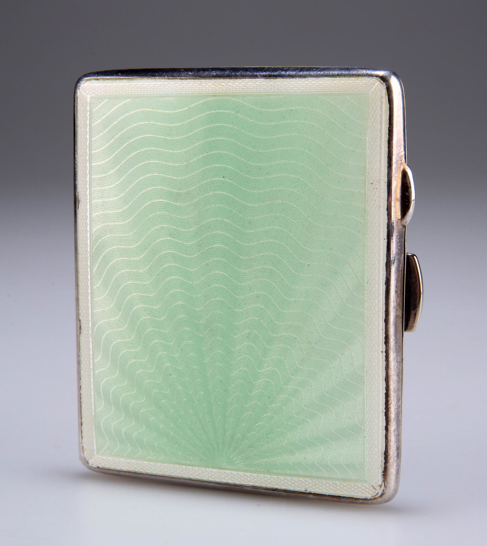 AN ENAMEL AND SILVER PLATE CIGARETTE CASE, by J G Ltd, (1 of 3)
