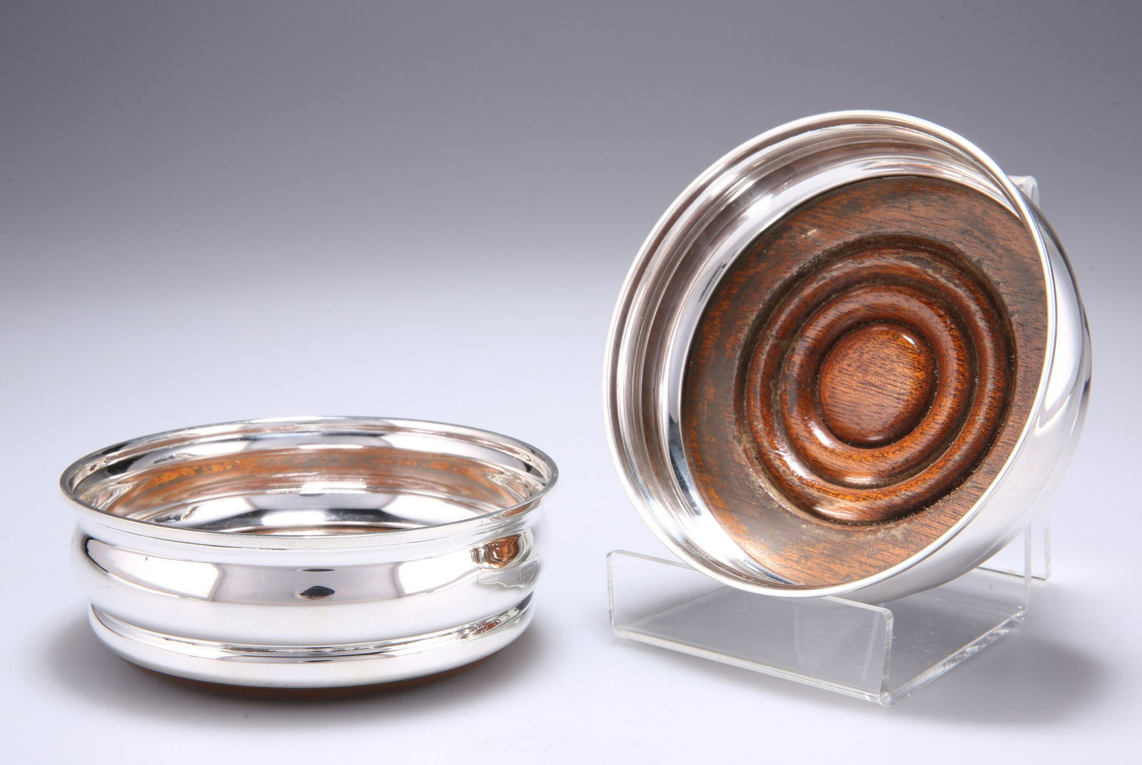 A PAIR OF ELIZABETH II SILVER COASTERS, Birmingham (1 of 1)