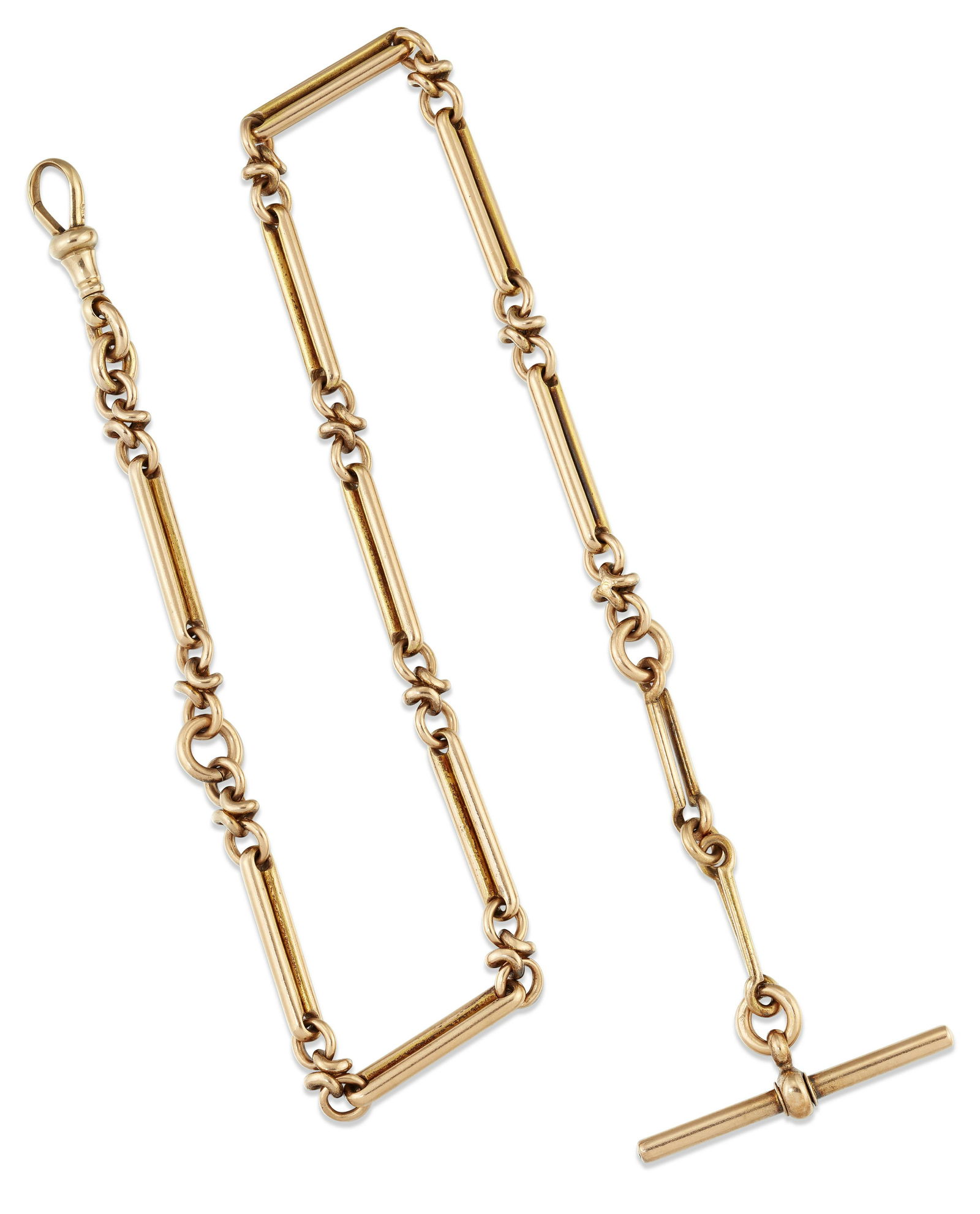 AN ALBERT CHAIN, of long split-bar links alternating (1 of 1)