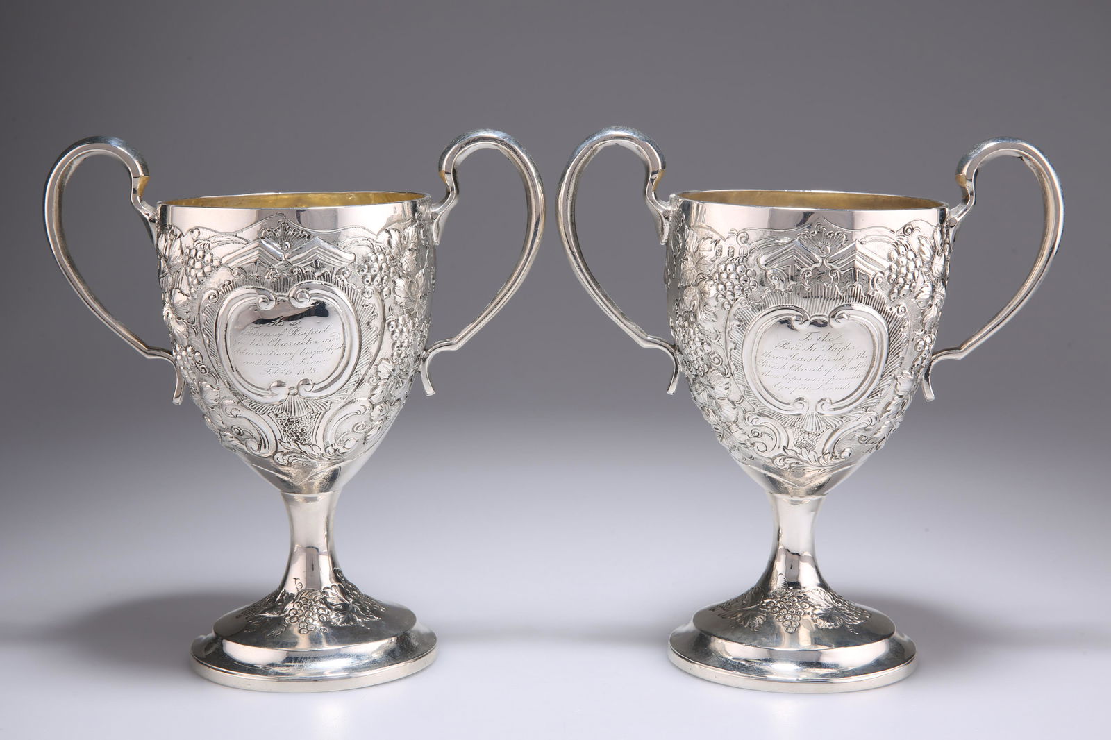 A PAIR OF GEORGE III IRISH SILVER TWO-HANDLED (1 of 2)