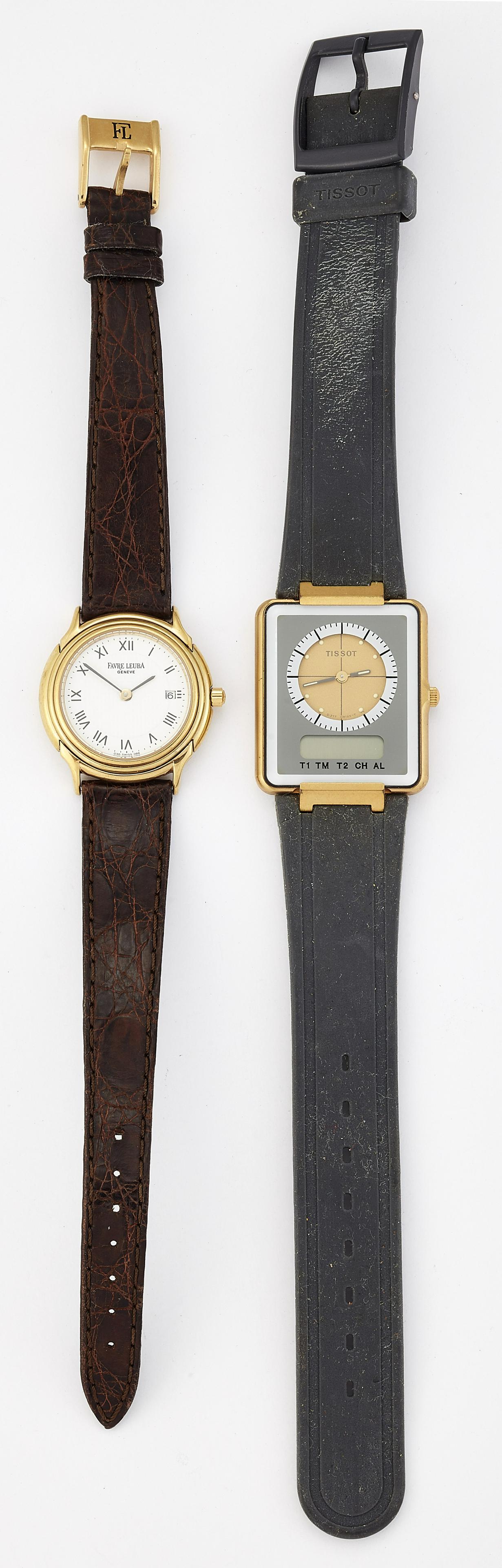 TISSOT TWO TIMER WATCH, AND A FAVRE LEUBA WATCH,  (1 of 1)