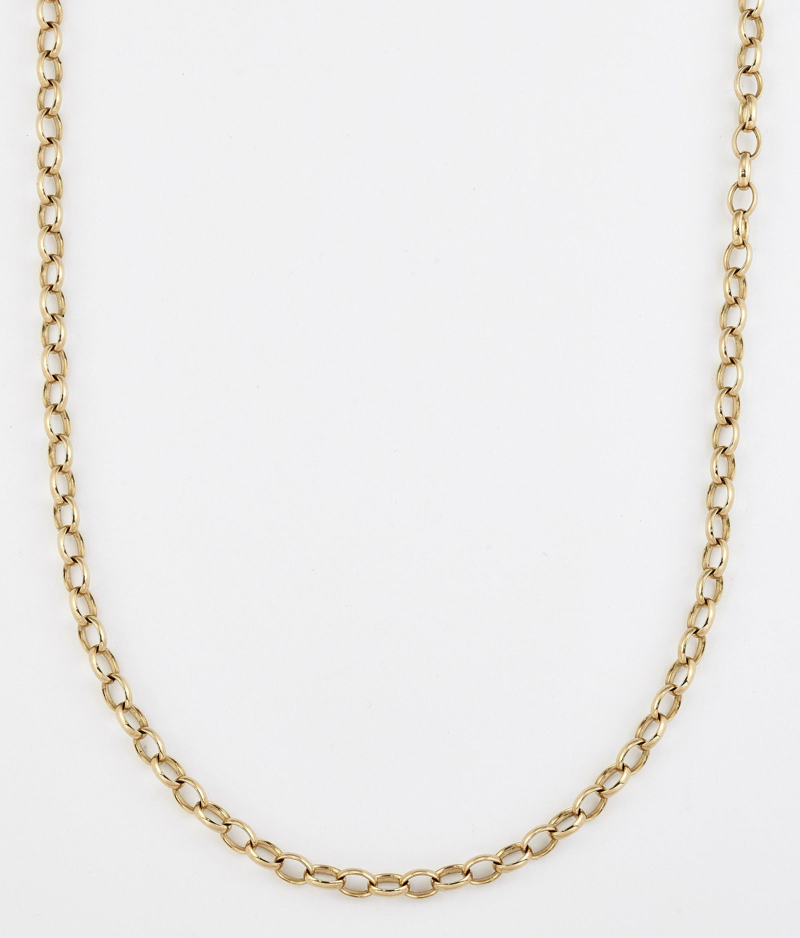 A 9CT GOLD BELCHER CHAIN NECKLACE, hallmarked (1 of 1)