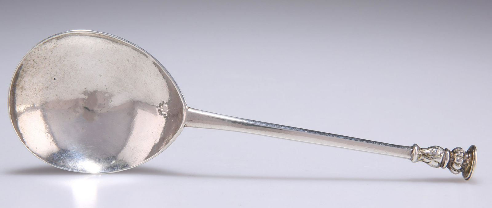 A 17TH CENTURY SILVER SEAL-TOP SPOON, with fig-shaped (1 of 3)