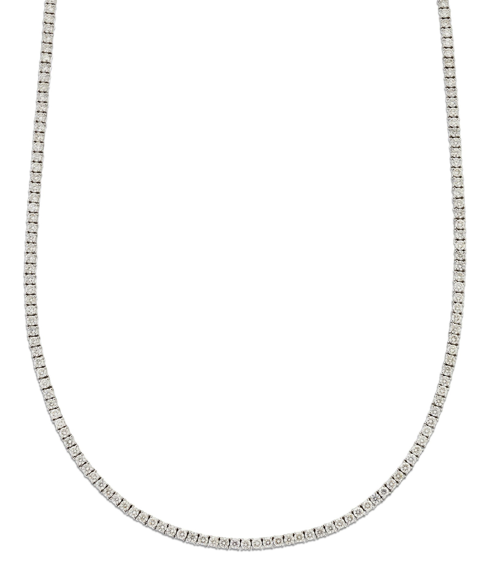 A DIAMOND LINE NECKLACE, round brilliant-cut diamonds (1 of 1)