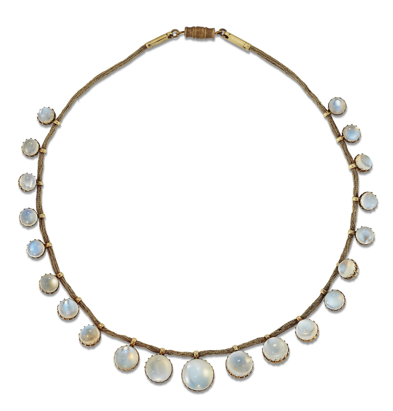 A MOONSTONE NECKLACE, graduated round cabochon (1 of 1)