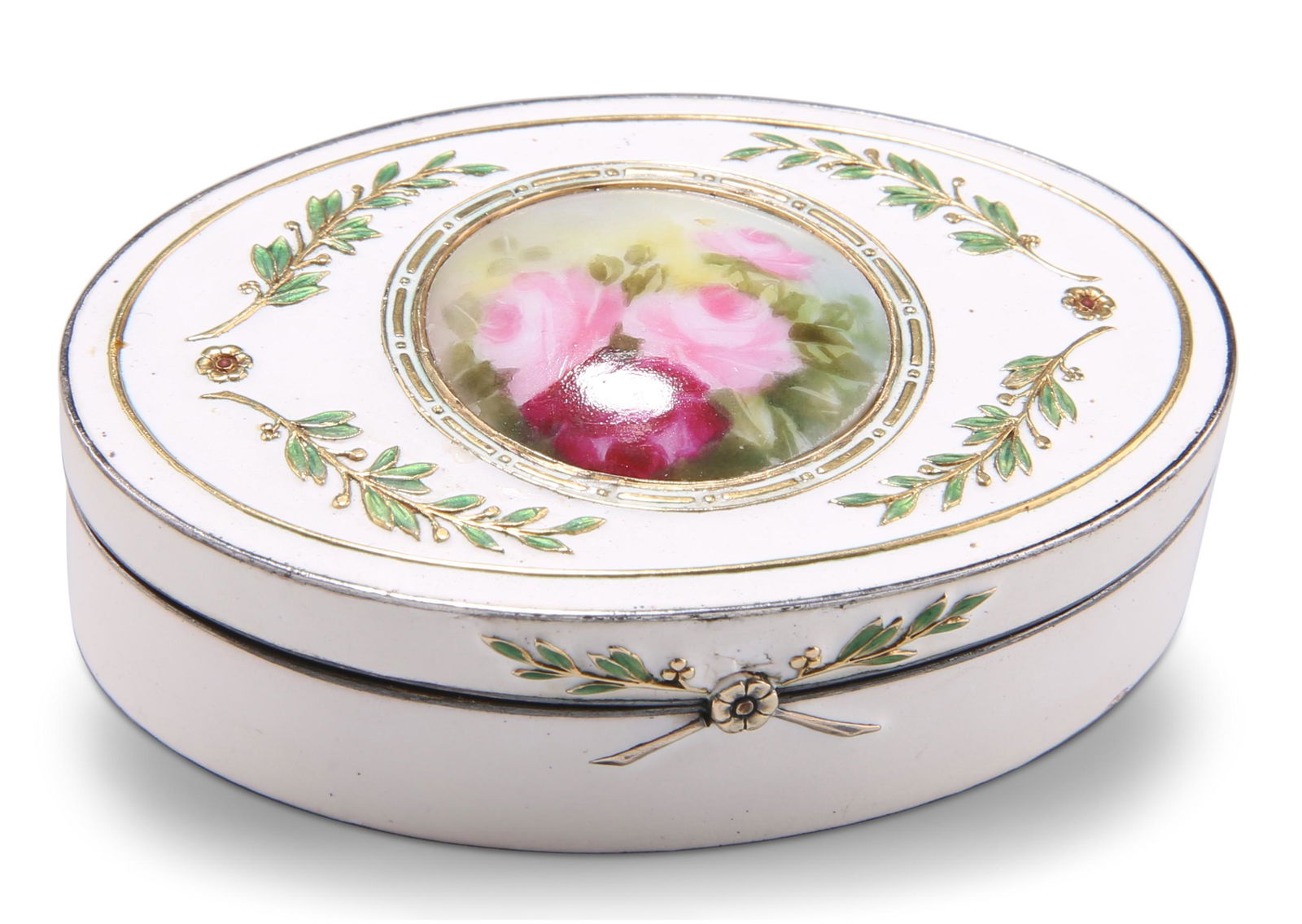 A SWEDISH SILVER AND ENAMEL BOX, by W.A. Bolin, (1 of 1)