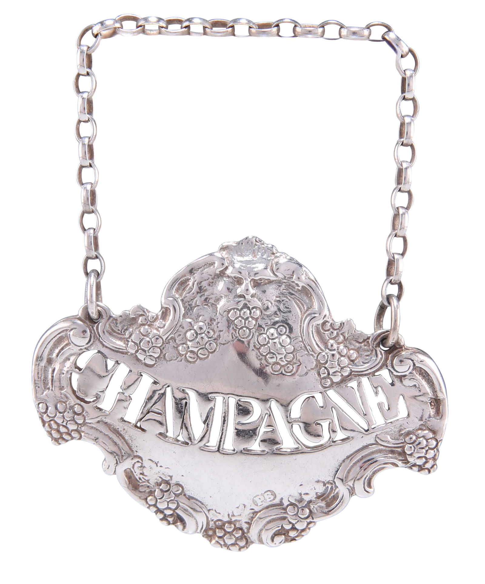 A GEORGE III SILVER BOTTLE LABEL, by Paul Storr, maker's ma (1 of 1)