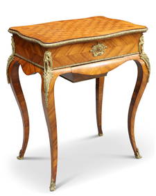 A FINE 19TH CENTURY LOUIS XV STYLE GILT-METAL MOUNTED KINGWOOD LADY'S DRESSING CHEST, the hinged rec (1 of 2)