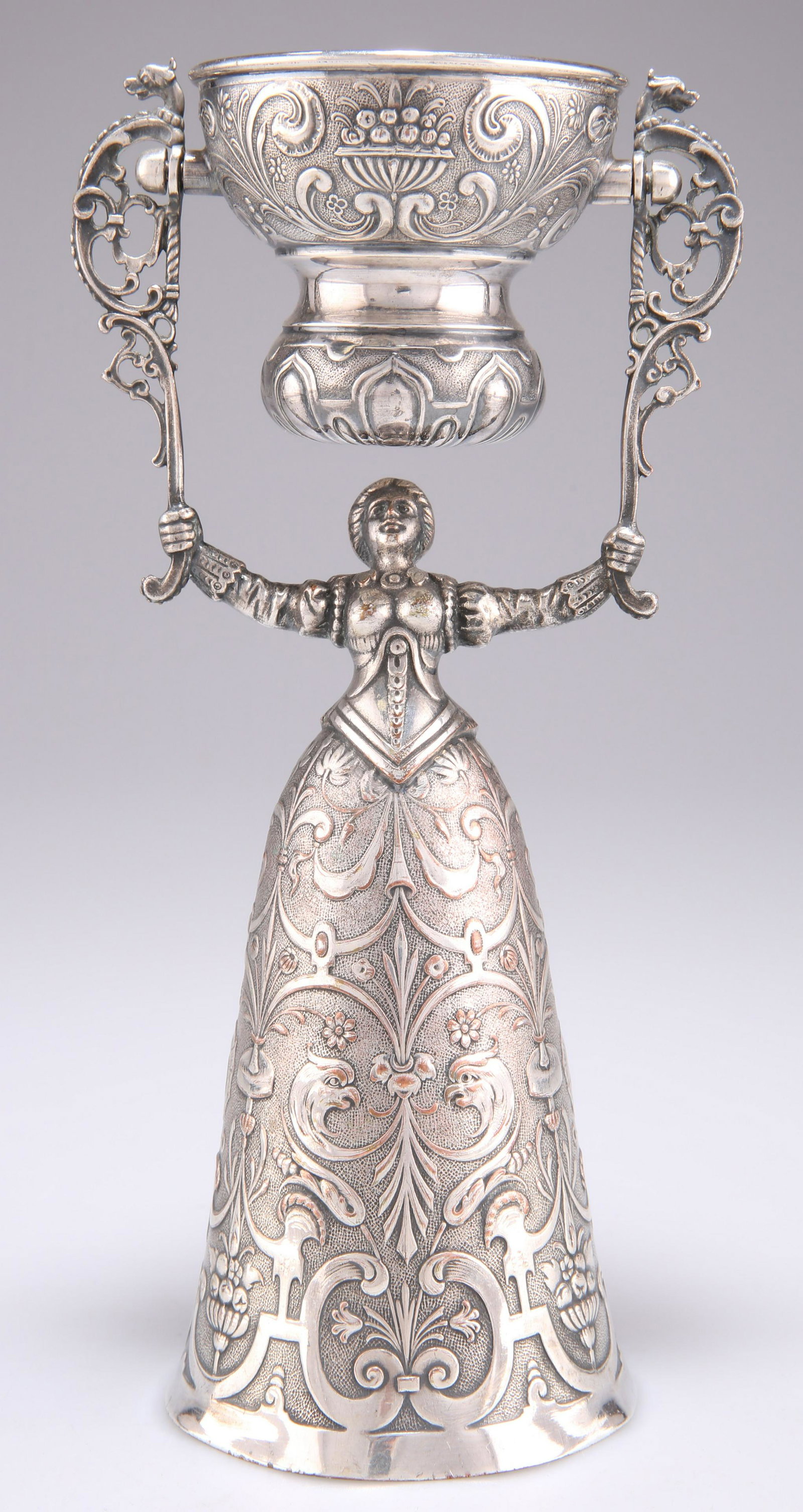 A 19TH CENTURY DUTCH SILVER-PLATED WAGER CUP (1 of 1)