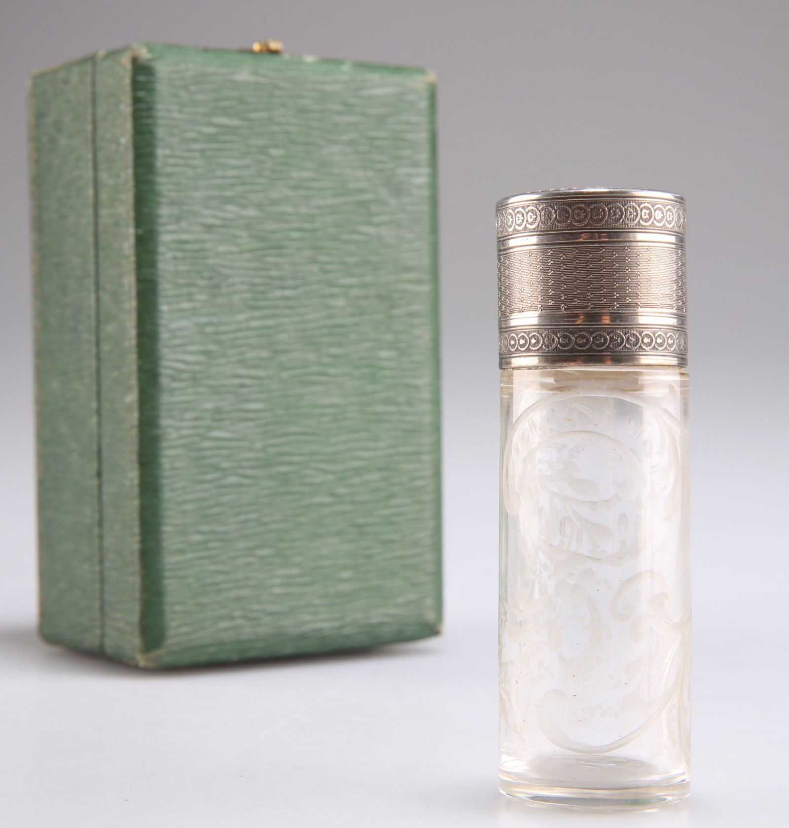A FRENCH SILVER-MOUNTED SCENT BOTTLE (1 of 2)